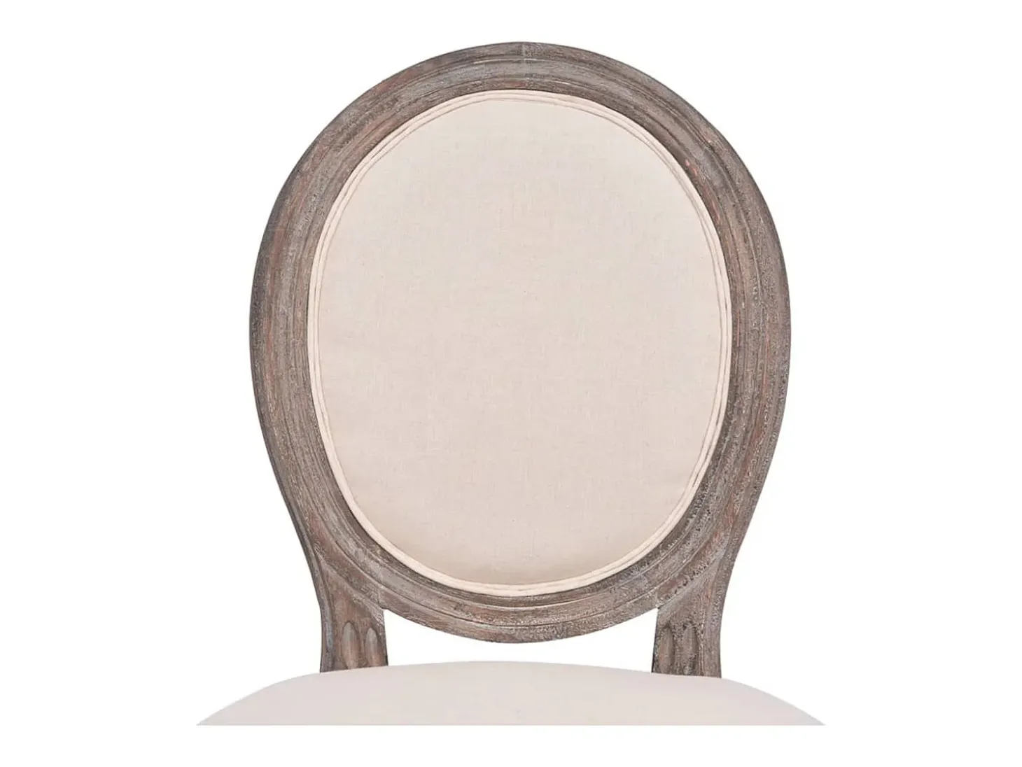 Sillas de comedor 4 unidades tela color crema