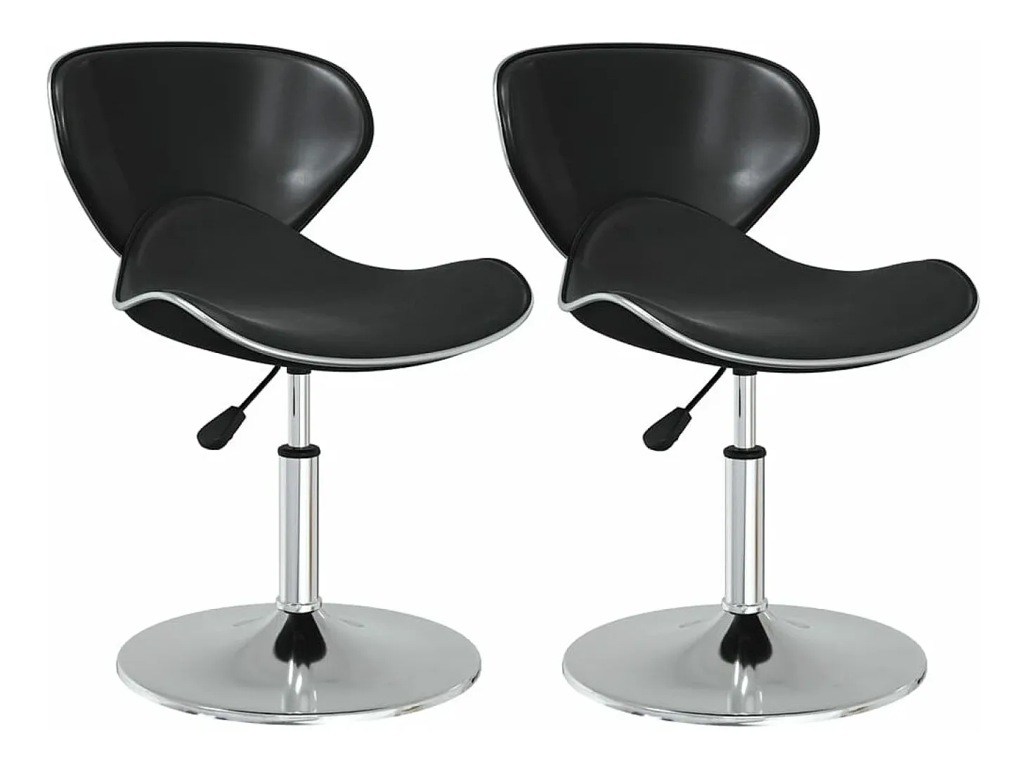 Sillas de comedor 2 unidades cuero sintético negro