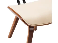 Sillas de comedor 6 unidades madera curvada y cuero sintético