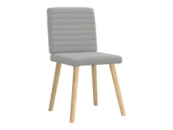 Sillas de comedor 4 unidades tela gris nube
