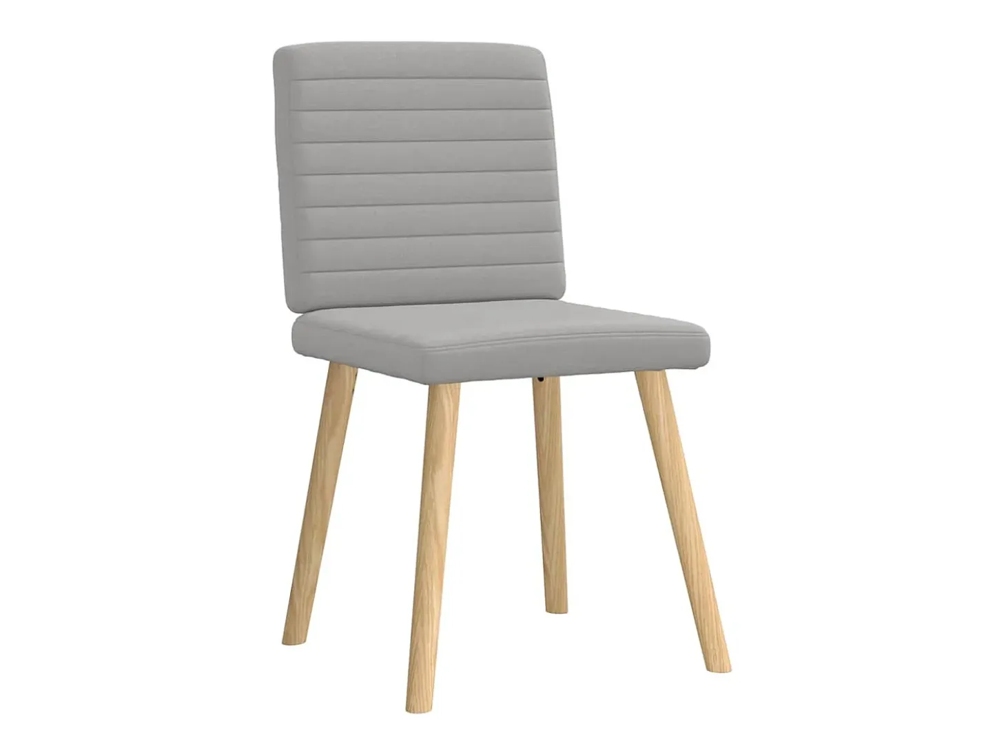 Sillas de comedor 4 unidades tela gris nube