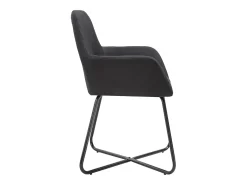 Sillas de comedor 4 unidades tela negras