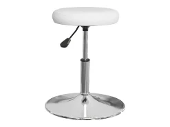 Sillas de comedor 4 unidades cuero sintético blanco