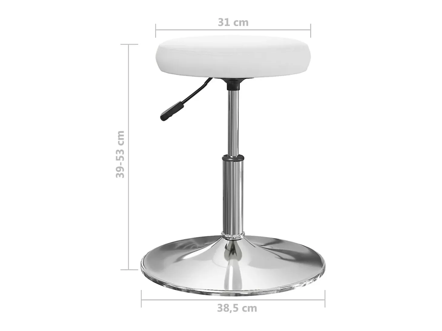 Sillas de comedor 4 unidades cuero sintético blanco