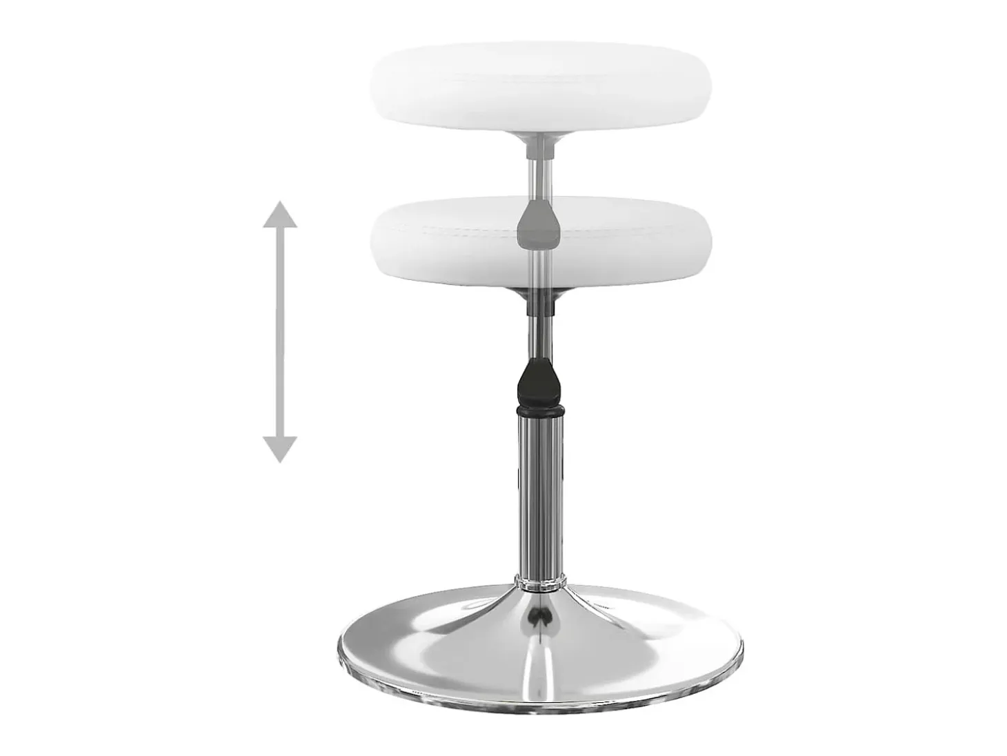 Sillas de comedor 4 unidades cuero sintético blanco