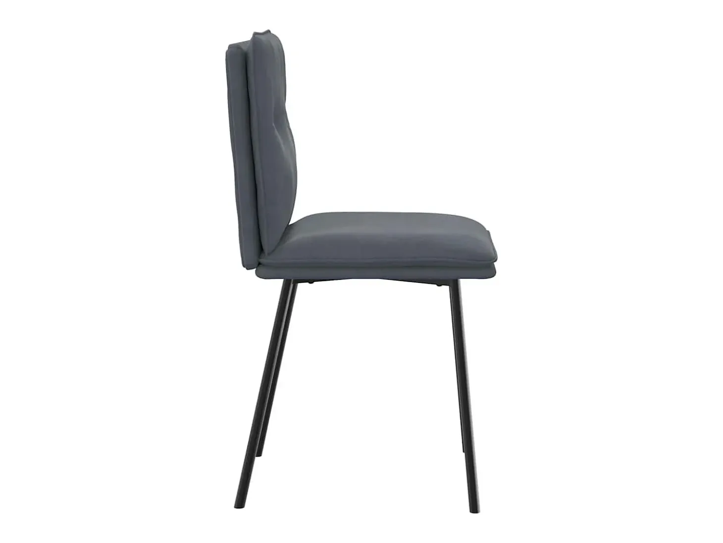 Sillas de comedor 6 unidades terciopelo gris oscuro