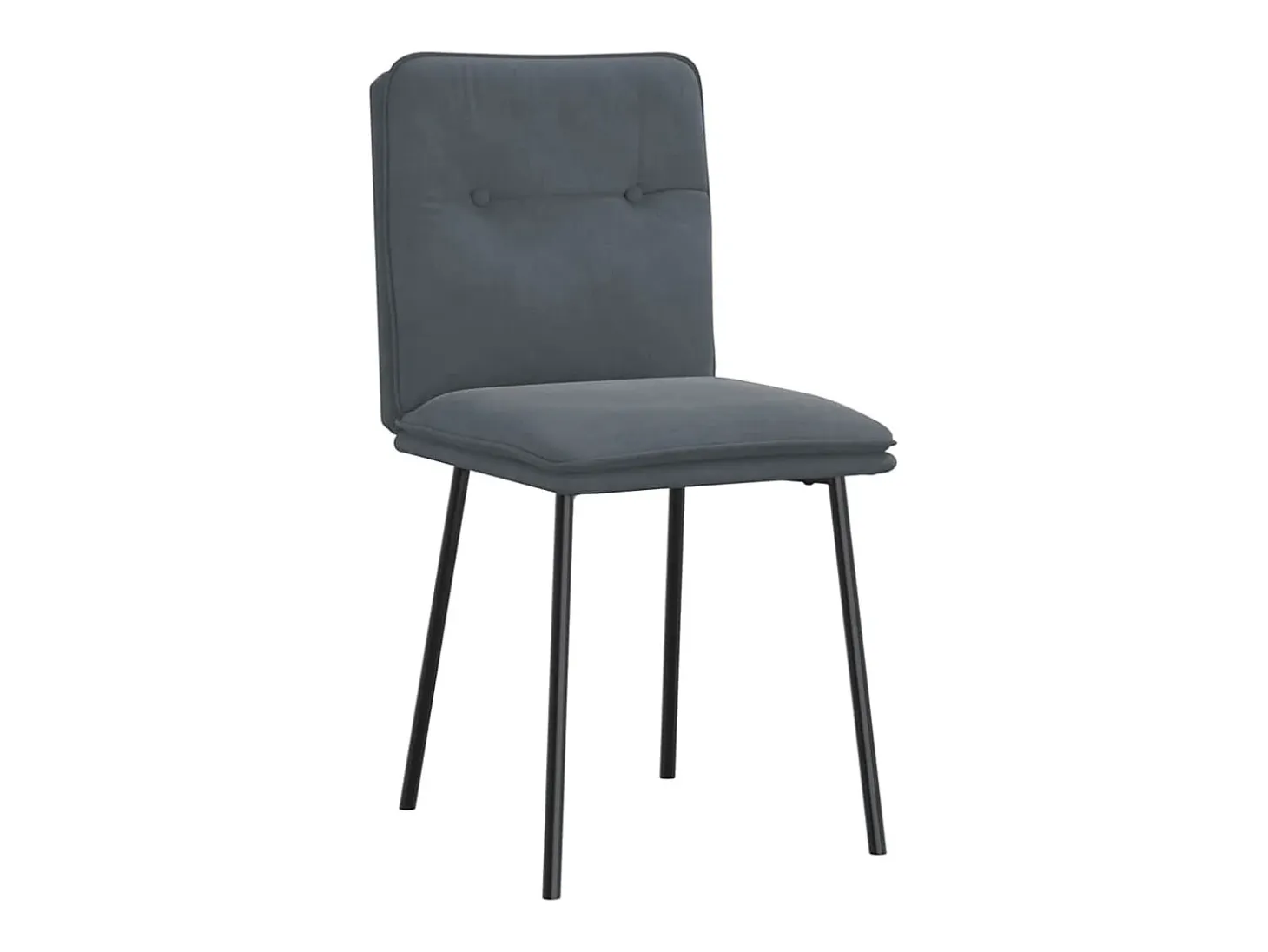 Sillas de comedor 6 unidades terciopelo gris oscuro