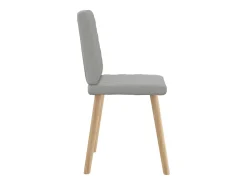 Sillas de comedor 2 unidades tela gris nube