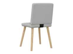 Sillas de comedor 2 unidades tela gris nube