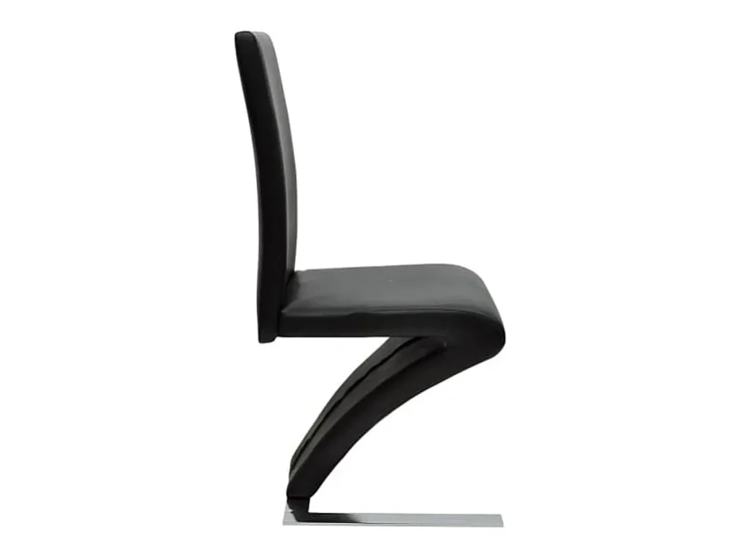 Sillas de comedor 2 unidades cuero sintético negro