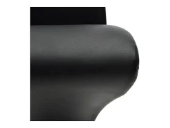 Sillas de comedor 2 unidades cuero sintético negro
