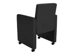 Sillas de comedor 4 unidades cuero sintético negro