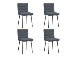 Sillas de comedor 4 unidades terciopelo gris oscuro