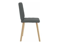 Sillas de comedor 2 unidades tela gris oscuro