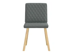 Sillas de comedor 2 unidades tela gris oscuro