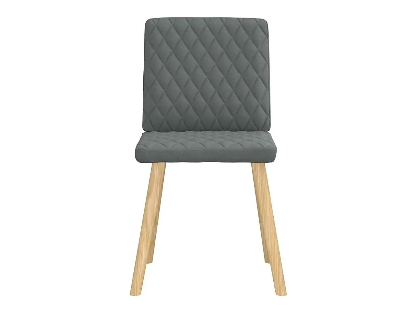 Sillas de comedor 2 unidades tela gris oscuro
