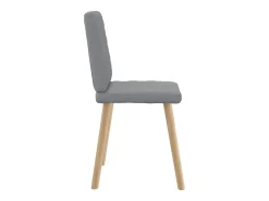 Sillas de comedor 4 unidades tela gris claro