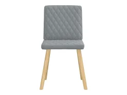 Sillas de comedor 4 unidades tela gris claro