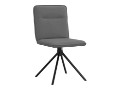 Sillas de comedor 6 unidades tela gris oscuro