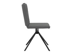 Sillas de comedor 6 unidades tela gris oscuro