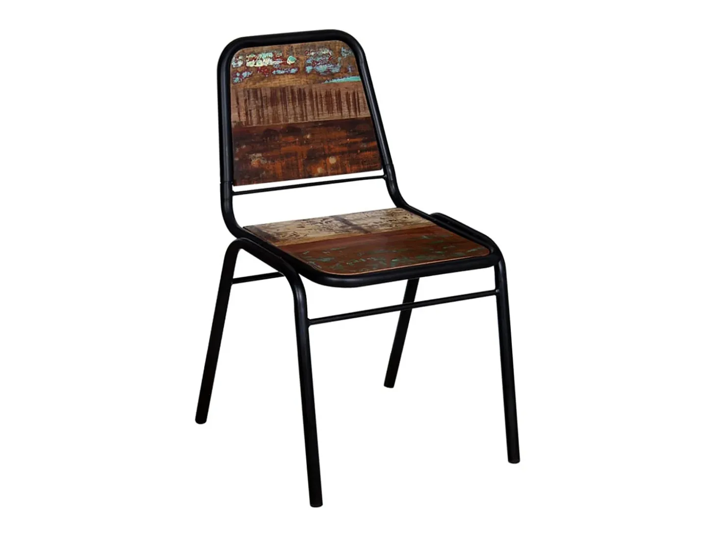 Sillas de comedor 4 unidades madera maciza reciclada