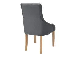 Sillas de comedor 4 unidades de tela gris oscuro