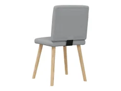 Sillas de comedor 6 unidades de tela gris claro