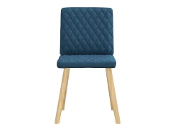Sillas de comedor 4 unidades tela azul
