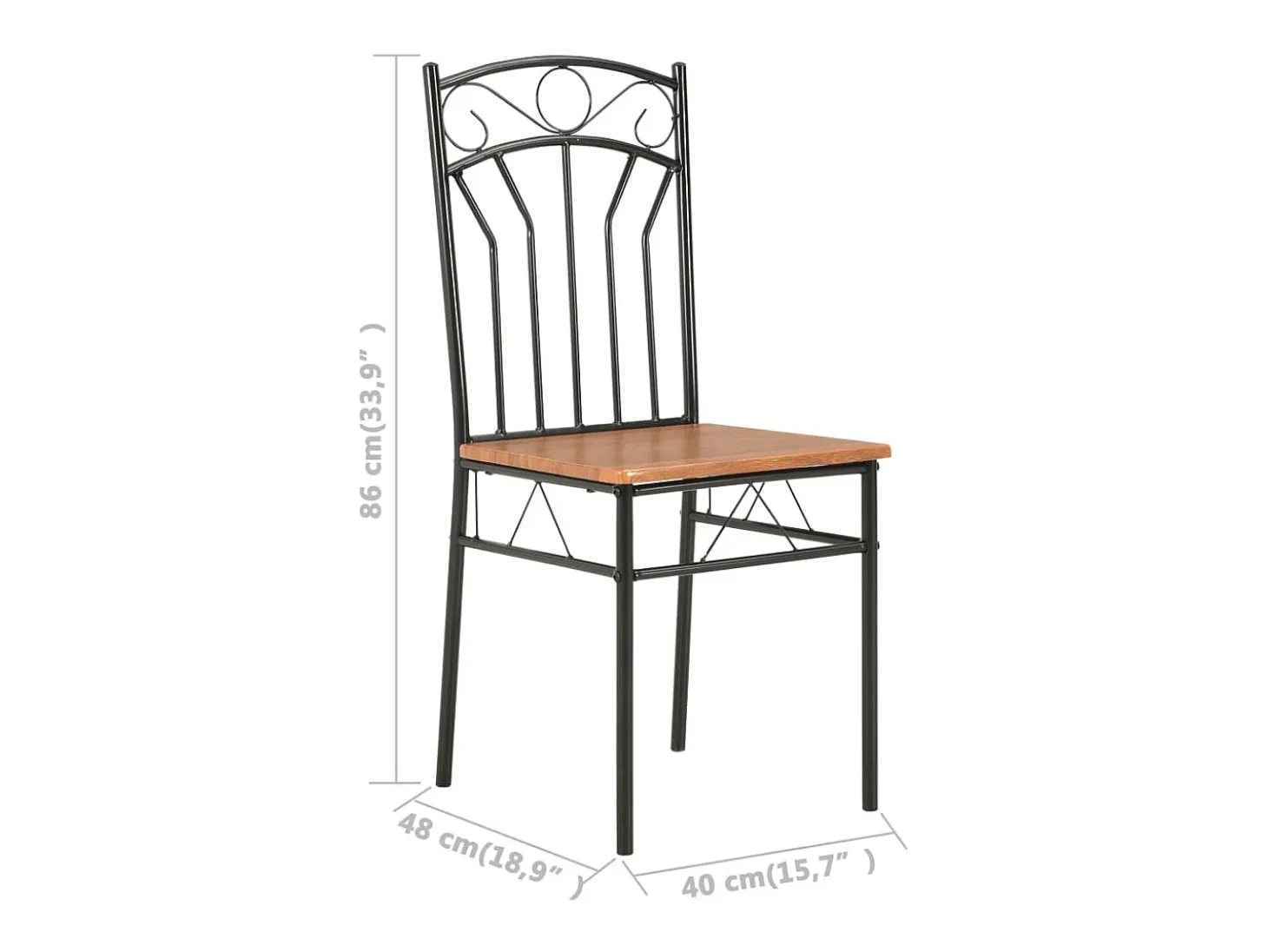 Sillas de comedor 6 unidades MDF marrón