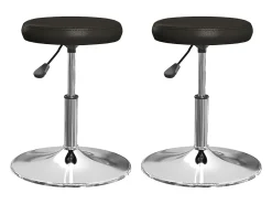 Sillas de comedor 2 unidades cuero sintético negro