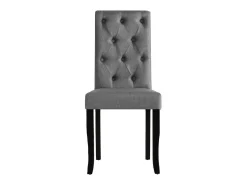 Sillas de comedor 6 unidades tela gris oscuro