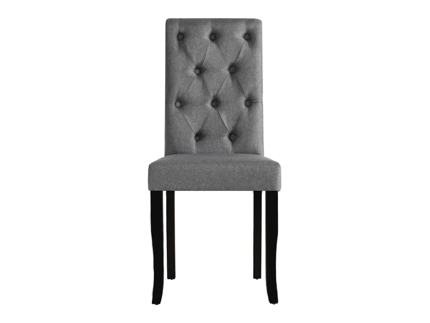 Sillas de comedor 6 unidades tela gris oscuro