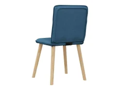 Sillas de comedor 6 unidades tela azul
