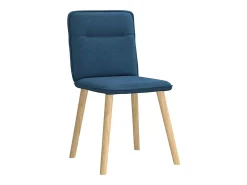 Sillas de comedor 6 unidades tela azul