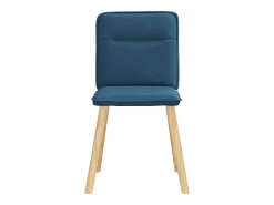 Sillas de comedor 6 unidades tela azul