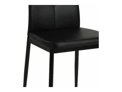 Sillas de comedor 4 unidades cuero sintético negro