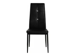 Sillas de comedor 4 unidades cuero sintético negro