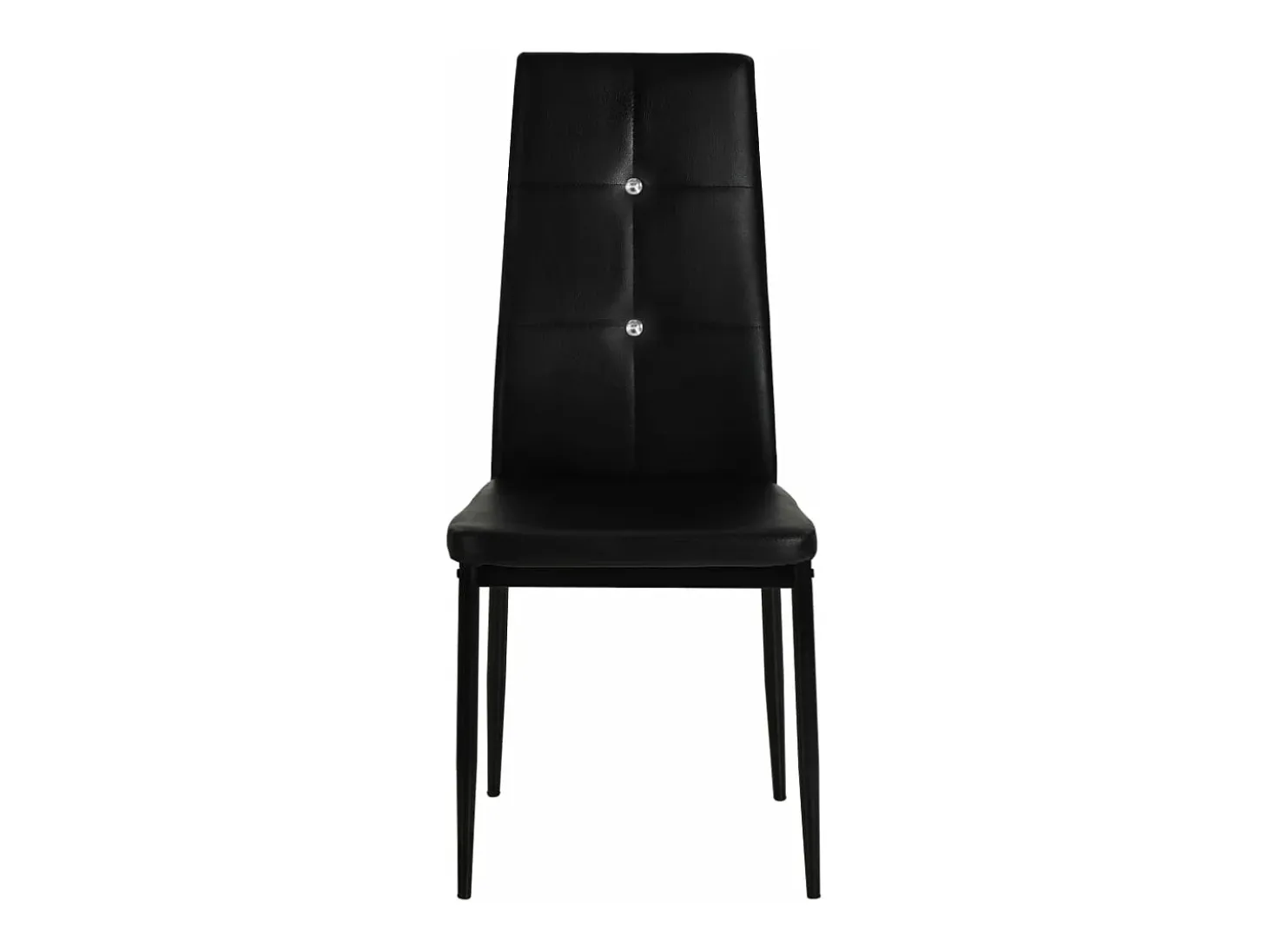 Sillas de comedor 4 unidades cuero sintético negro