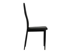 Sillas de comedor 4 unidades cuero sintético negro