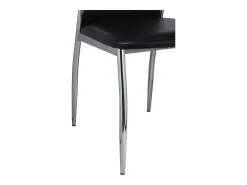 Sillas de comedor 2 unidades cuero sintético negro