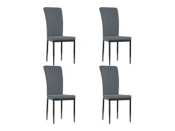 Sillas de comedor 4 unidades terciopelo gris oscuro