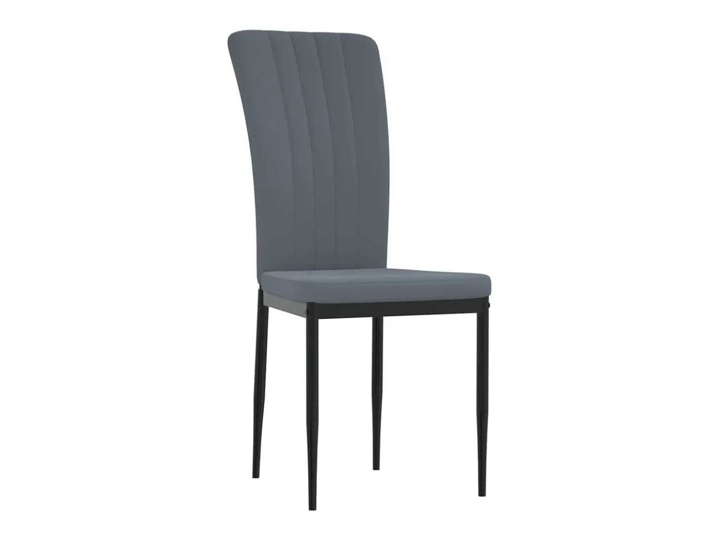 Sillas de comedor 4 unidades terciopelo gris oscuro