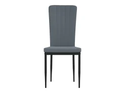 Sillas de comedor 4 unidades terciopelo gris oscuro