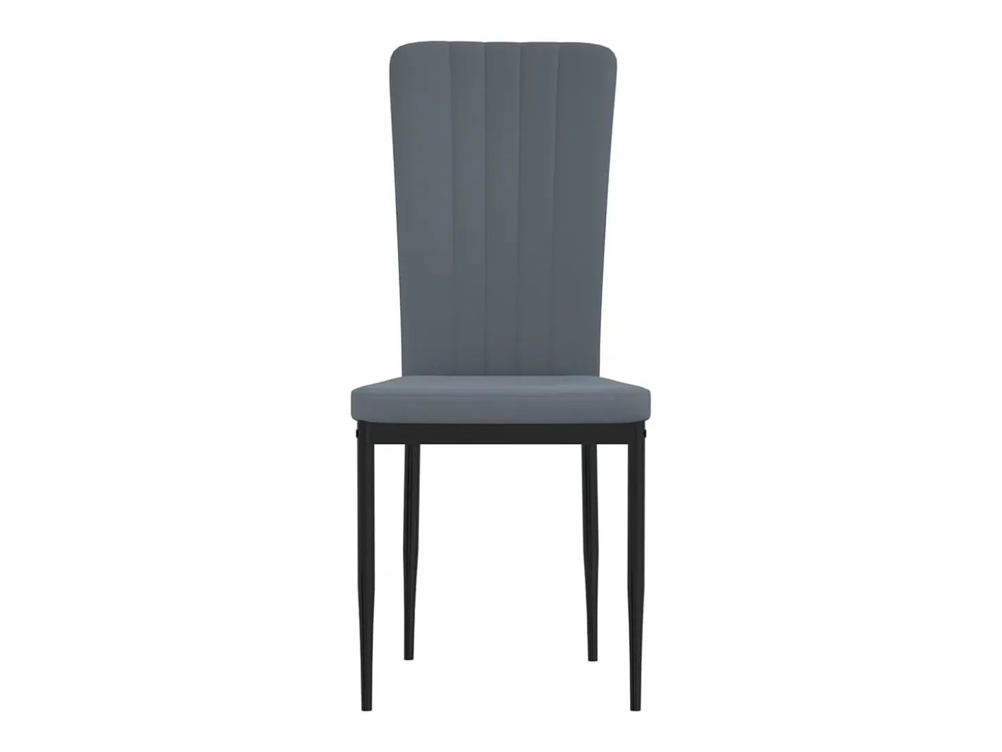 Sillas de comedor 4 unidades terciopelo gris oscuro