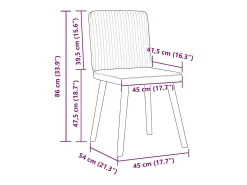 Sillas de comedor 6 unidades tela azul jeans