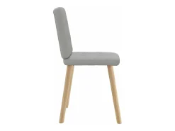 Sillas de comedor 6 unidades tela gris nube