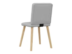 Sillas de comedor 6 unidades tela gris nube