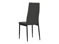 Sillas de comedor 4 unidades tela gris oscuro