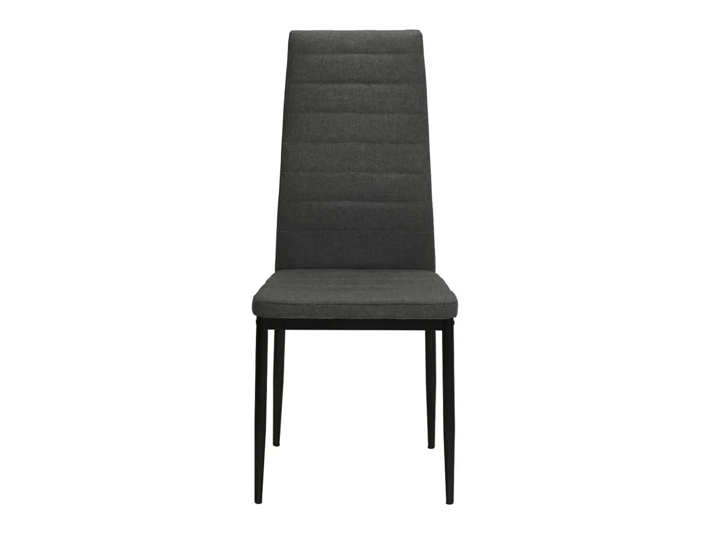 Sillas de comedor 4 unidades tela gris oscuro