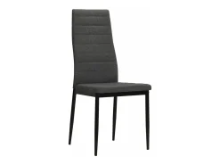 Sillas de comedor 4 unidades tela gris oscuro